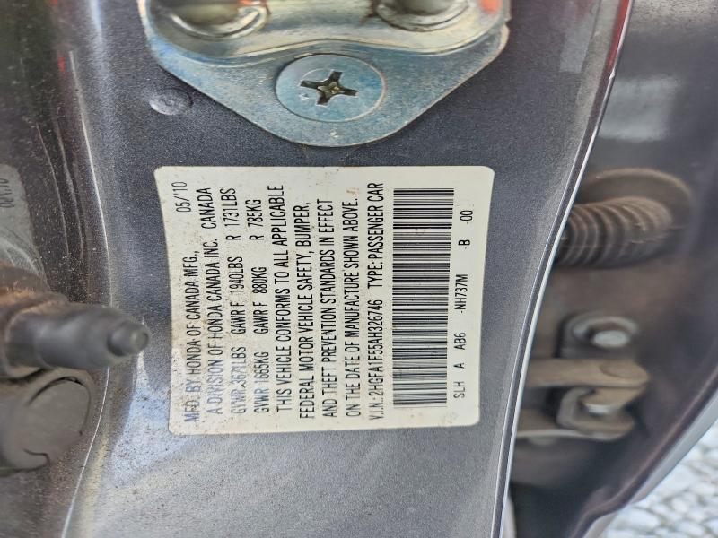 69311166 :رقم المزاد ، 2HGFA1F55AH326746 vin ، 2010 Honda Civic مزاد بيع