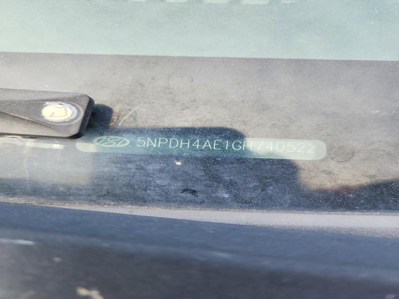 68856096 :رقم المزاد ، 5NPDH4AE1GH740522 vin ، 2016 Hyundai Elantra مزاد بيع