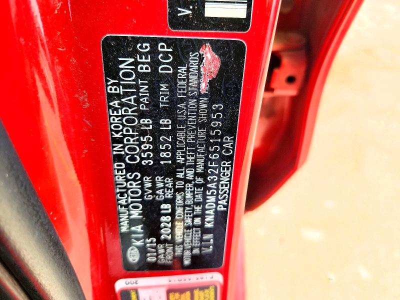 Aukcja sprzedaży 2015 Kia Rio, vin: KNADM5A32F6515953, numer aukcji: 68943366