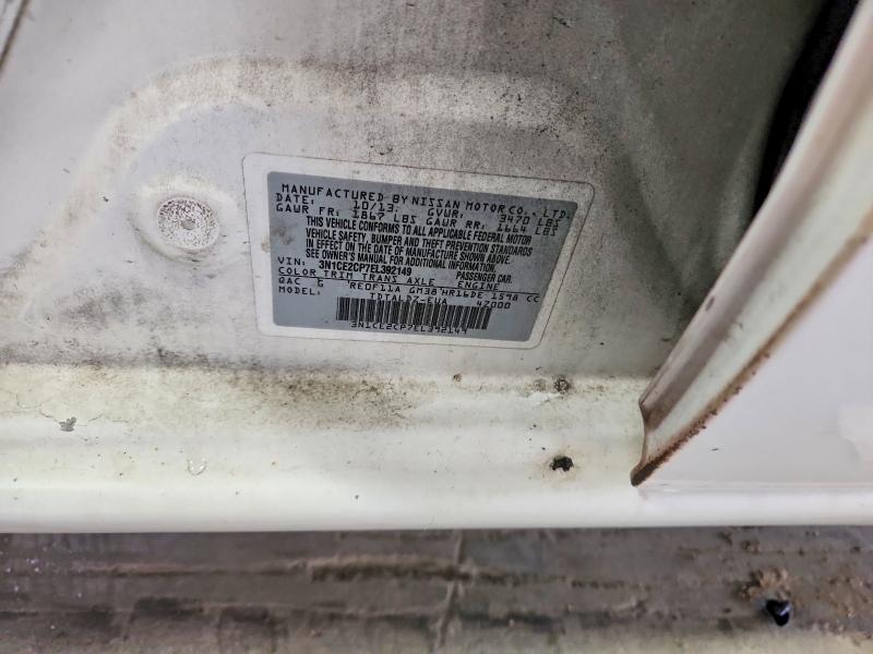 2014 Nissan Versa Note მანქანა იყიდება აუქციონზე, vin: 3N1CE2CP7EL392149, აუქციონის ნომერი: 69999276