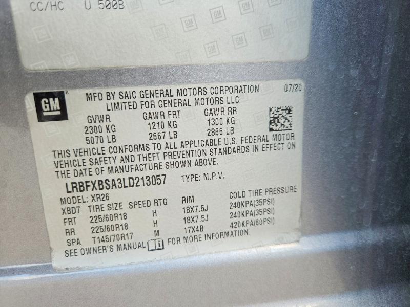 Aukcja sprzedaży 2020 Buick Envision, vin: LRBFXBSA3LD213057, numer aukcji: 67433866