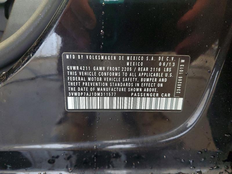 Продажа на аукционе авто 2013 Volkswagen Jetta, vin: 3VWDP7AJ1DM311577, номер лота: 67502846