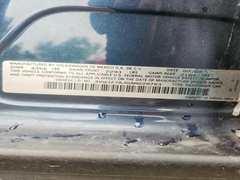 Продаж на аукціоні авто 2010 Volkswagen Jetta, vin: 3VWJZ7AJ0AM029763, номер лоту: 67162586