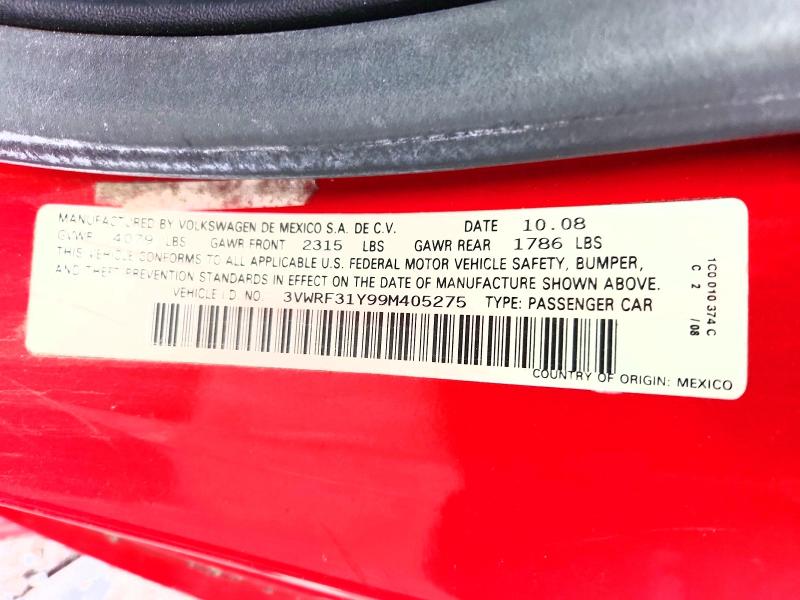 Продажа на аукционе авто 2009 Volkswagen New Beetle, vin: 3VWRF31Y99M405275, номер лота: 70006086
