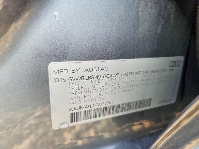 68099916 :رقم المزاد ، WAUBFAFL1FN037761 vin ، 2015 Audi A4 مزاد بيع