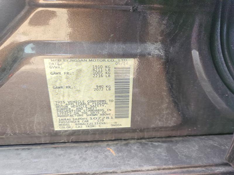 67158256 :رقم المزاد ، 1N4AL3AP0FC107281 vin ، 2015 Nissan Altima مزاد بيع