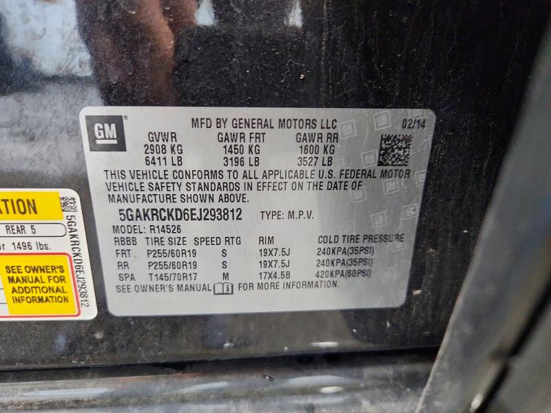 Продажа на аукционе авто 2014 Buick Enclave, vin: 5GAKRCKD6EJ293812, номер лота: 67726926