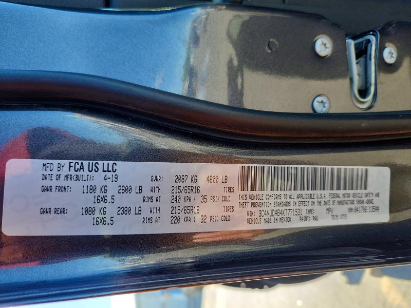 Продажа на аукционе авто 2019 Jeep Compass, vin: 3C4NJDAB4KT771531, номер лота: 66906086