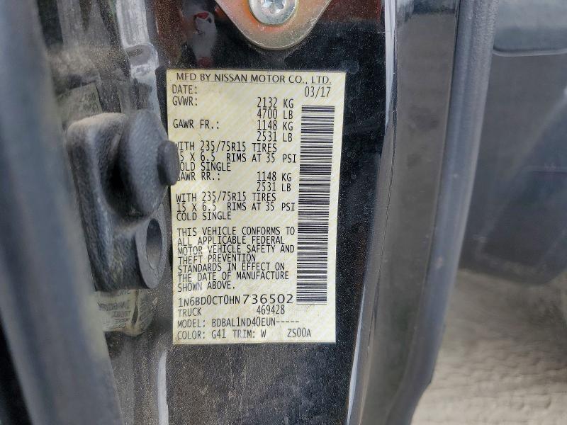 67236386 :رقم المزاد ، 1N6BD0CT0HN736502 vin ، 2017 Nissan Frontier مزاد بيع