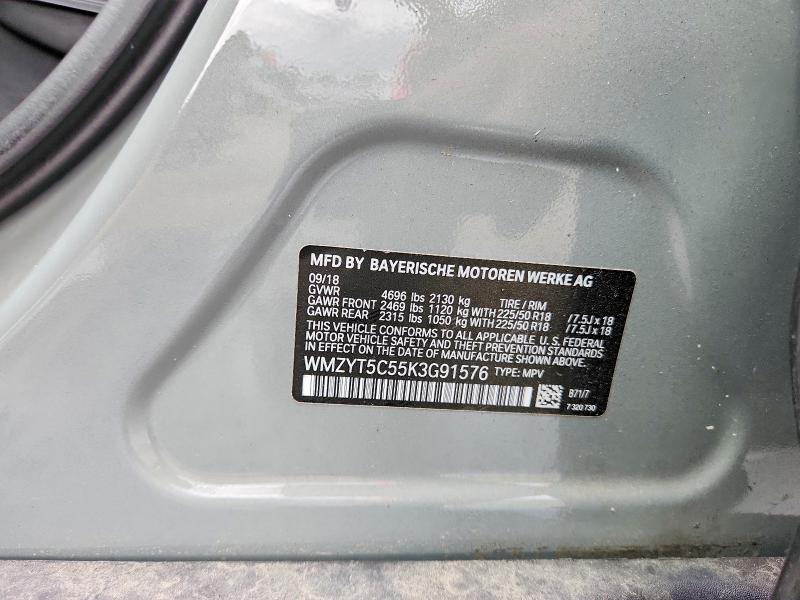Продажа на аукционе авто 2019 Mini Cooper, vin: WMZYT5C55K3G91576, номер лота: 69513556