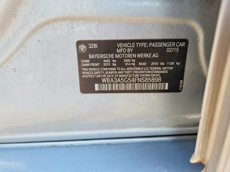 Продажа на аукционе авто 2015 Bmw 328, vin: WBA3A5G54FNS85898, номер лота: 69929646