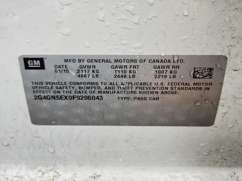 68564476 :رقم المزاد ، 2G4GN5EX9F9206043 vin ، 2015 Buick Regal مزاد بيع
