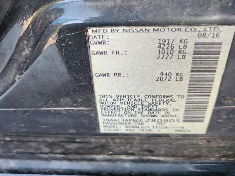 Aukcja sprzedaży 2016 Nissan Altima, vin: 1N4AL3AP8GC280905, numer aukcji: 68099496