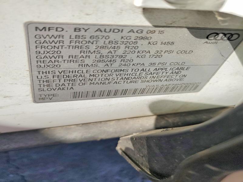 Продаж на аукціоні авто 2017 Audi Q7, vin: WA1LAAF74HD000201, номер лоту: 70427506