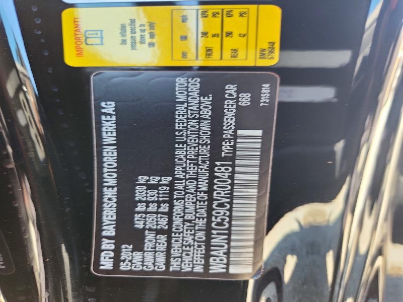 Продажа на аукционе авто 2012 Bmw 128, vin: WBAUN1C59CVR00481, номер лота: 67719666