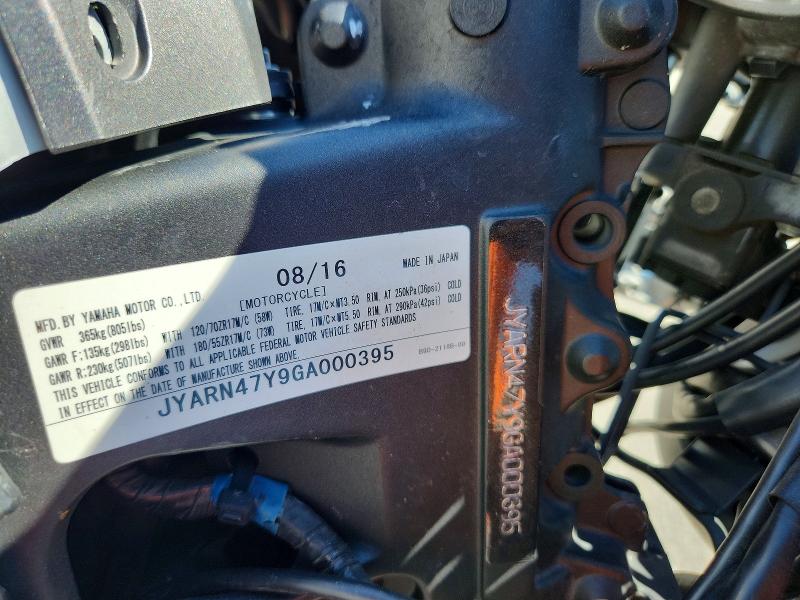 Продажа на аукционе авто 2016 Yamaha Xsr900, vin: JYARN47Y9GA000395, номер лота: 68359386