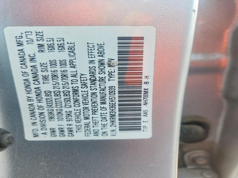 Aukcja sprzedaży 2014 Honda Cr -v, vin: 2HKRM3H36EH510939, numer aukcji: 69060786