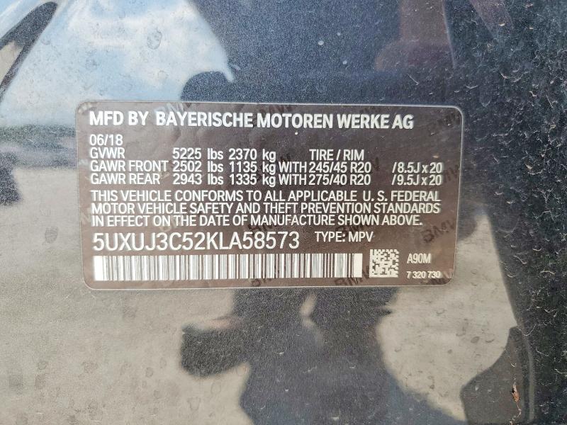Aukcja sprzedaży 2019 Bmw X4, vin: 5UXUJ3C52KLA58573, numer aukcji: 69533396
