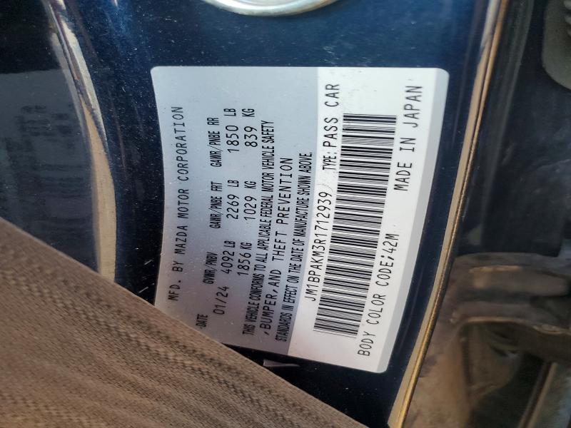 Aukcja sprzedaży 2024 Mazda 3, vin: JM1BPAKM3R1712939, numer aukcji: 67810716