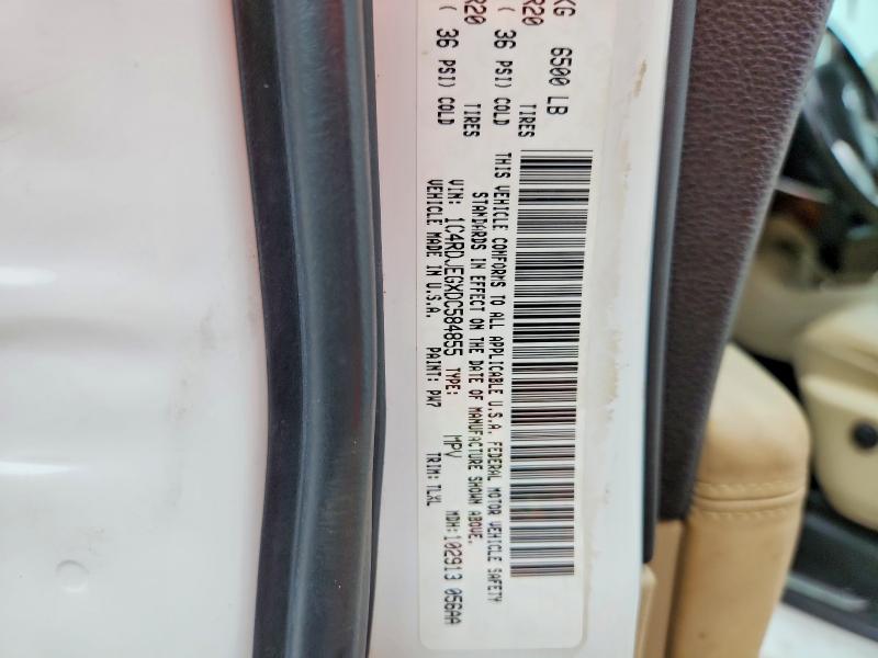 67943156 :رقم المزاد ، 1C4RDJEGXDC584855 vin ، 2013 Dodge Durango مزاد بيع