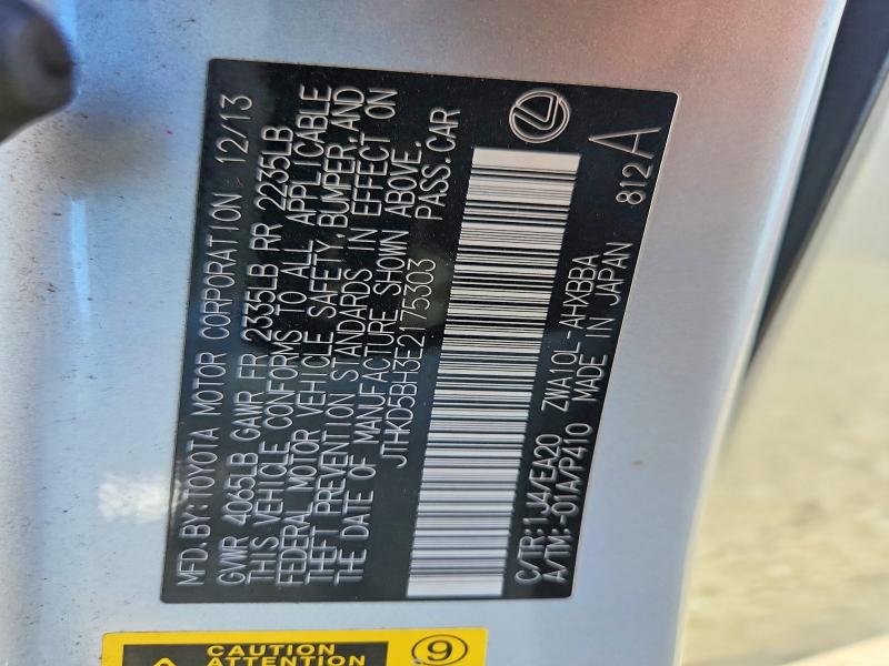 Aukcja sprzedaży 2014 Lexus Ct, vin: JTHKD5BH3E2175303, numer aukcji: 68308486