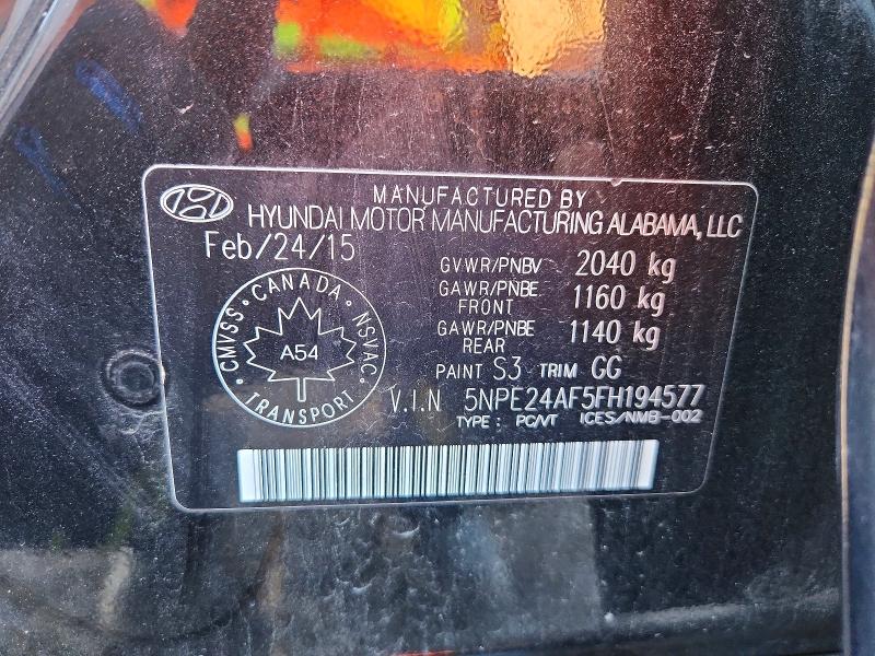 Продаж на аукціоні авто 2015 Hyundai Sonata, vin: 5NPE24AF5FH194577, номер лоту: 68294166