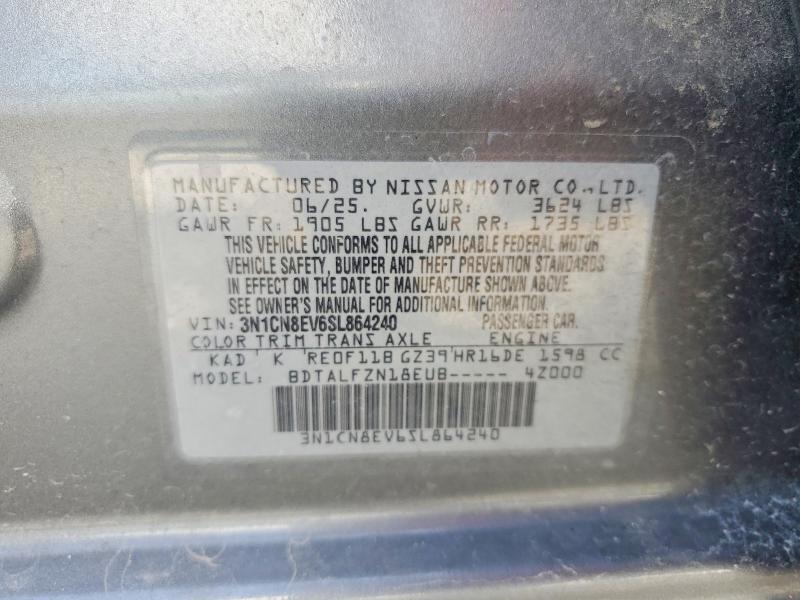 Aukcja sprzedaży 2025 Nissan Versa, vin: 3N1CN8EV6SL864240, numer aukcji: 69530426