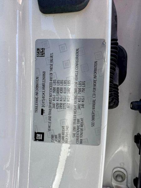 68495356 :رقم المزاد ، 1GYS4GKLXMR226068 vin ، 2021 Cadillac Escalade مزاد بيع