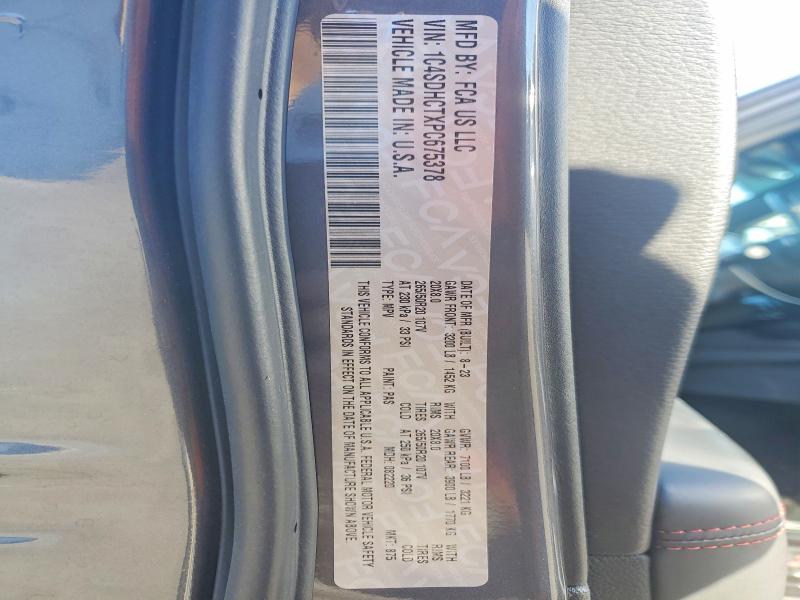 61187586 :رقم المزاد ، 1C4SDHCTXPC675378 vin ، 2023 Dodge Durango مزاد بيع