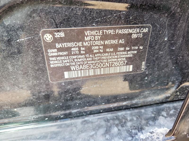 Aukcja sprzedaży 2016 Bmw 328, vin: WBA8E3G50GNT26057, numer aukcji: 68714516