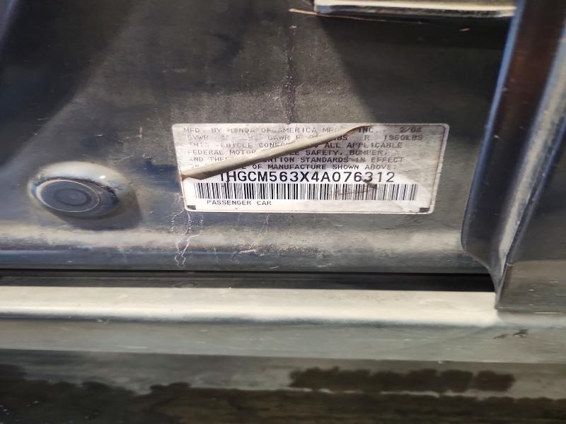 68414746 :رقم المزاد ، 1HGCM563X4A076312 vin ، 2004 Honda Accord مزاد بيع