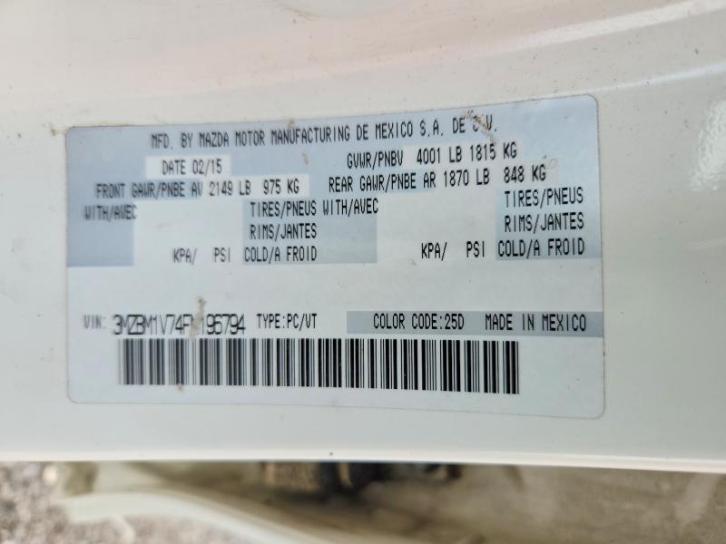 Auction sale of the 2015 Mazda 3, vin: 3MZBM1V74FM196794, lot number: 67972006