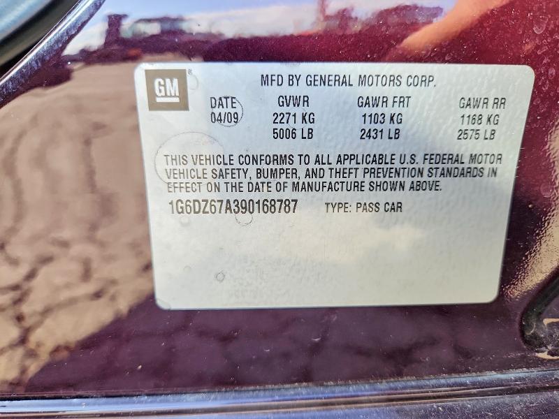 2009 Cadillac Sts მანქანა იყიდება აუქციონზე, vin: 1G6DZ67A390168787, აუქციონის ნომერი: 70098416