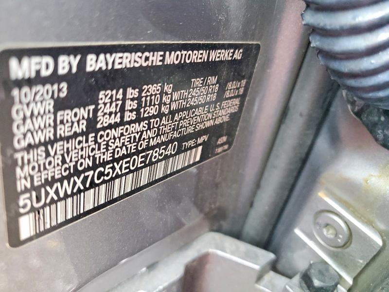 Aukcja sprzedaży 2014 Bmw X3, vin: 5UXWX7C5XE0E78540, numer aukcji: 67162036