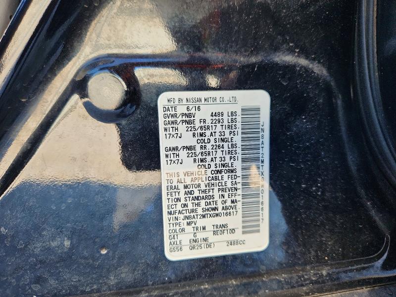 Продаж на аукціоні авто 2016 Nissan Rogue, vin: JN8AT2MTXGW016617, номер лоту: 70742966