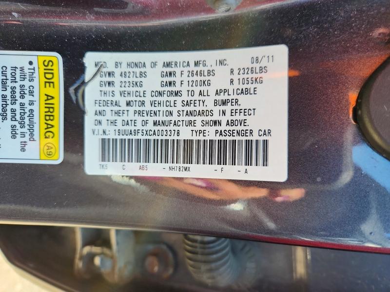 Aukcja sprzedaży 2012 Acura Tl, vin: 19UUA9F5XCA003378, numer aukcji: 66760126