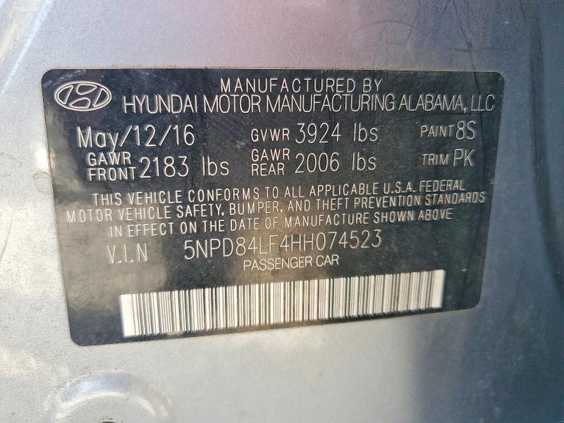 Продаж на аукціоні авто 2017 Hyundai Elantra, vin: 5NPD84LF4HH074523, номер лоту: 68677086