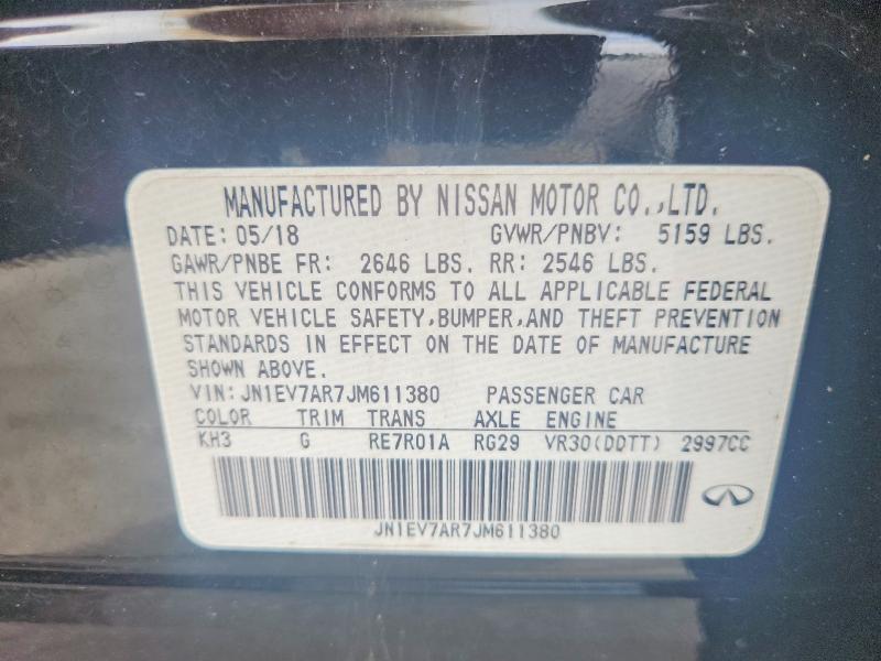 Продаж на аукціоні авто 2018 Infiniti Q50, vin: JN1EV7AR7JM611380, номер лоту: 67349636