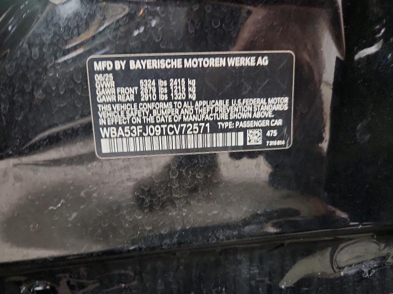 68596176 :رقم المزاد ، WBA53FJ09TCV72571 vin ، 2026 Bmw 530 مزاد بيع
