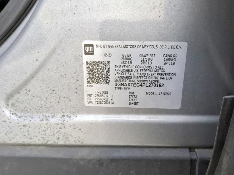 2023 Chevrolet Equinox მანქანა იყიდება აუქციონზე, vin: 3GNAXTEG4PL270182, აუქციონის ნომერი: 67712026