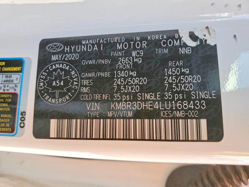 Продаж на аукціоні авто 2020 Hyundai Palisade, vin: KM8R3DHE4LU168433, номер лоту: 69551306