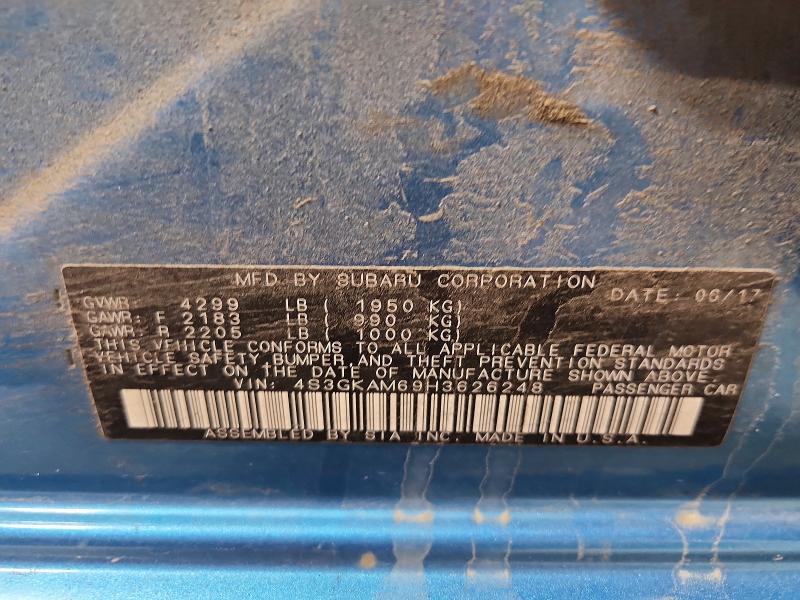 Aukcja sprzedaży 2017 Subaru Impreza, vin: 4S3GKAM69H3626248, numer aukcji: 69685186