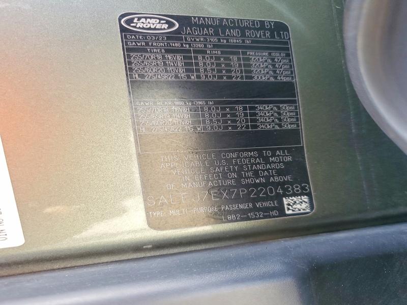 Продаж на аукціоні авто 2023 Land Rover Defender, vin: SALEJ7EX7P2204383, номер лоту: 69745006