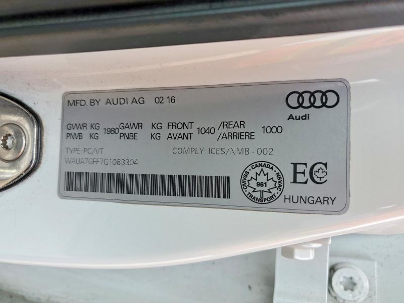 Продажа на аукционе авто 2016 Audi A3, vin: WAUA7GFF7G1083304, номер лота: 68808006