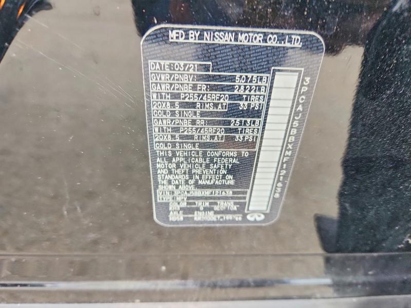 Aukcja sprzedaży 2021 Infiniti Qx50, vin: 3PCAJ5BBXMF121638, numer aukcji: 69165476