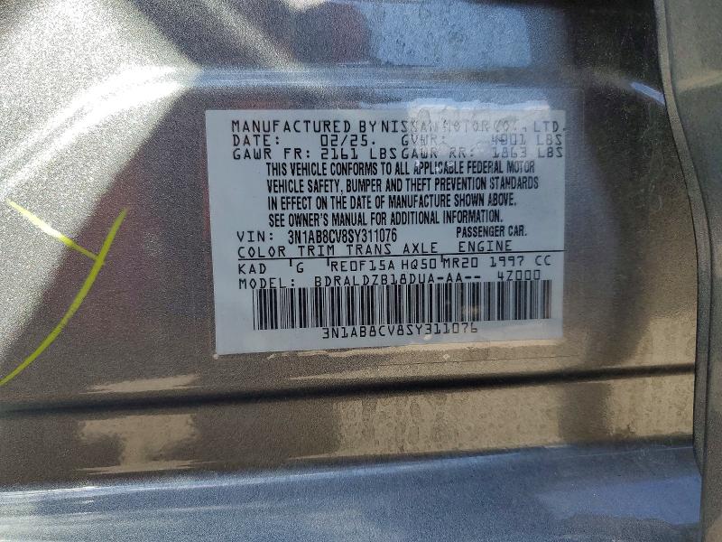 Продаж на аукціоні авто 2025 Nissan Sentra, vin: 3N1AB8CV8SY311076, номер лоту: 67703216