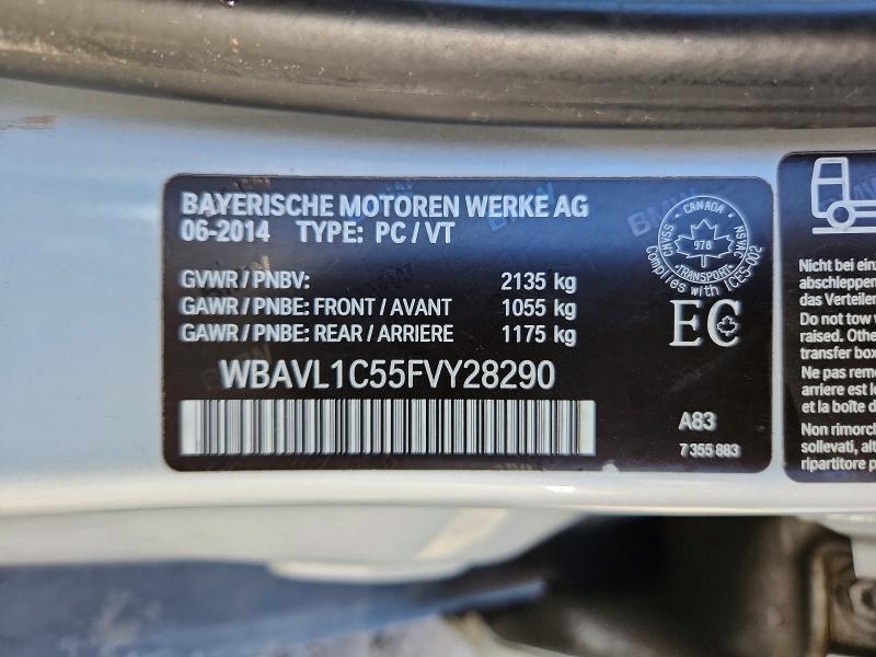 Продаж на аукціоні авто 2015 Bmw X1, vin: WBAVL1C55FVY28290, номер лоту: 68071206