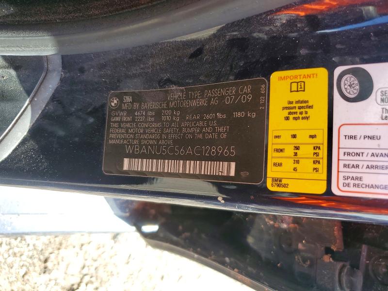 Продажа на аукционе авто 2010 Bmw 528, vin: WBANU5C56AC128965, номер лота: 68783096