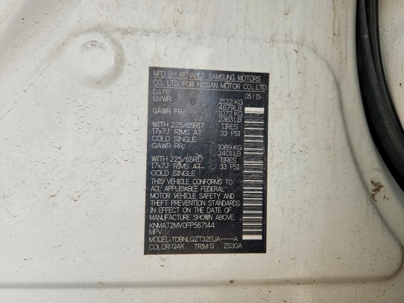 69880666 :رقم المزاد ، KNMAT2MV0FP567144 vin ، 2015 Nissan Rogue مزاد بيع