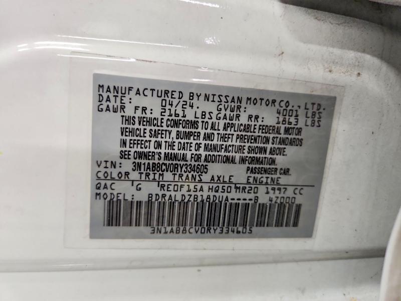 70290996 :رقم المزاد ، 3N1AB8CV0RY334605 vin ، 2024 Nissan Sentra مزاد بيع